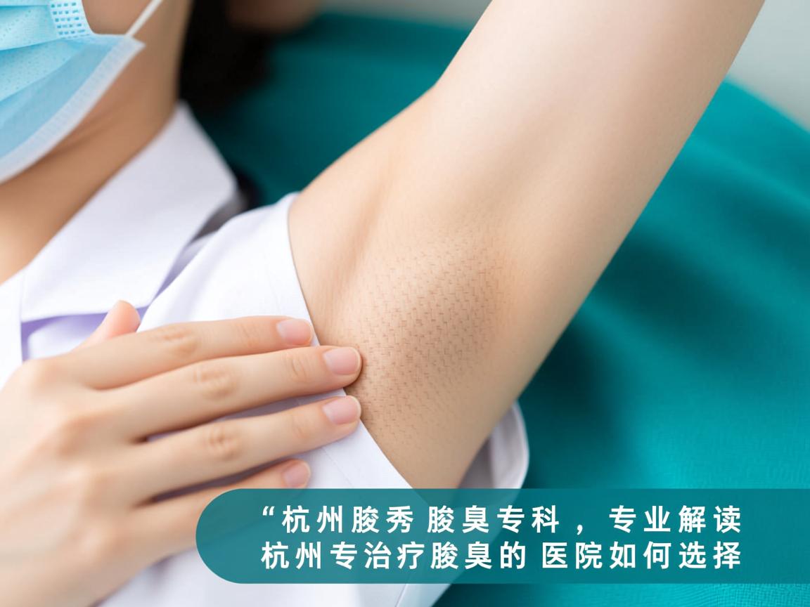 杭州腋秀腋臭专科，专业解读杭州专治疗腋臭的医院如何选择