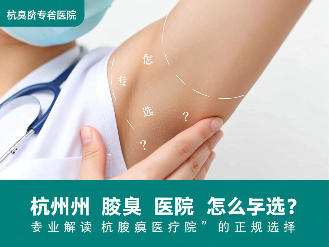 杭州腋臭医院怎么选？专业解读杭州腋臭医院的正规选择