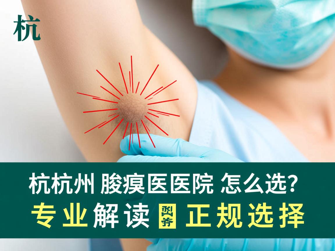 杭州腋臭医院怎么选？专业解读杭州腋臭医院的正规选择