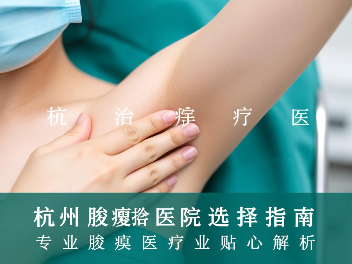 杭州腋臭治疗医院选择指南，专业腋臭医疗的贴心解析