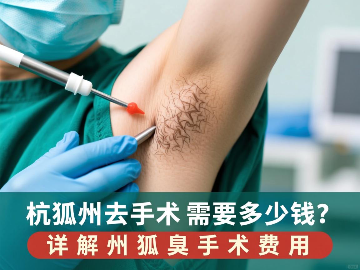 杭州去狐臭手术需要多少钱？详解杭州狐臭手术费用