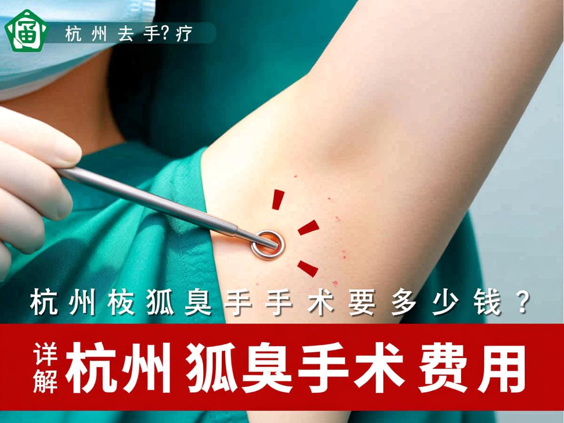 杭州去狐臭手术要多少钱？详解杭州狐臭手术费用