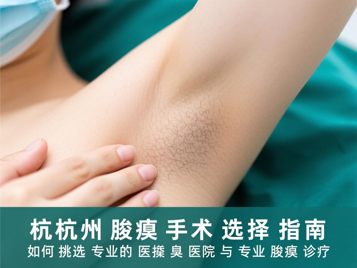 杭州腋臭手术选择指南，如何挑选专业的腋臭医院与专业腋臭诊疗