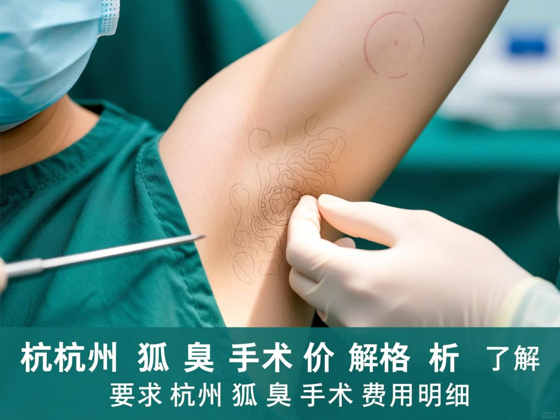 杭州狐臭手术价格解析，了解杭州狐臭手术费用明细