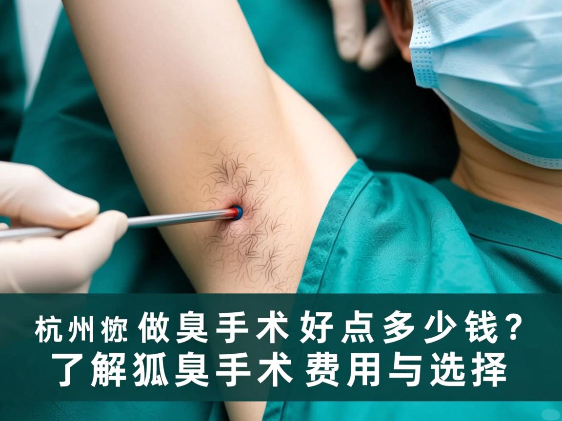 杭州做狐臭手术好点多少钱？了解狐臭手术的费用与选择