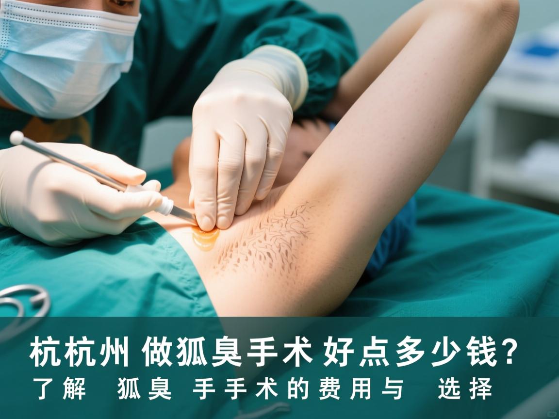 杭州做狐臭手术好点多少钱？了解狐臭手术的费用与选择