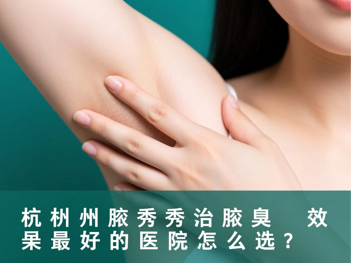杭州腋秀解析，杭州治腋臭效果最好的医院怎么选？