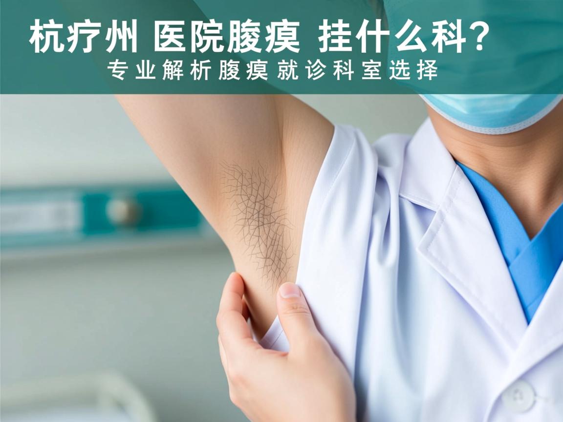 杭州医院腋臭挂什么科？专业解析腋臭就诊科室选择
