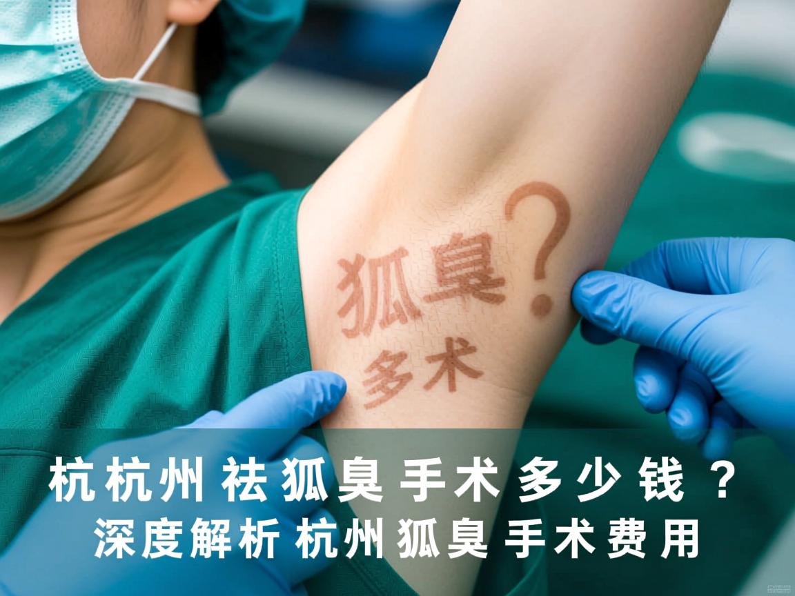 杭州祛狐臭手术多少钱？深度解析杭州狐臭手术费用
