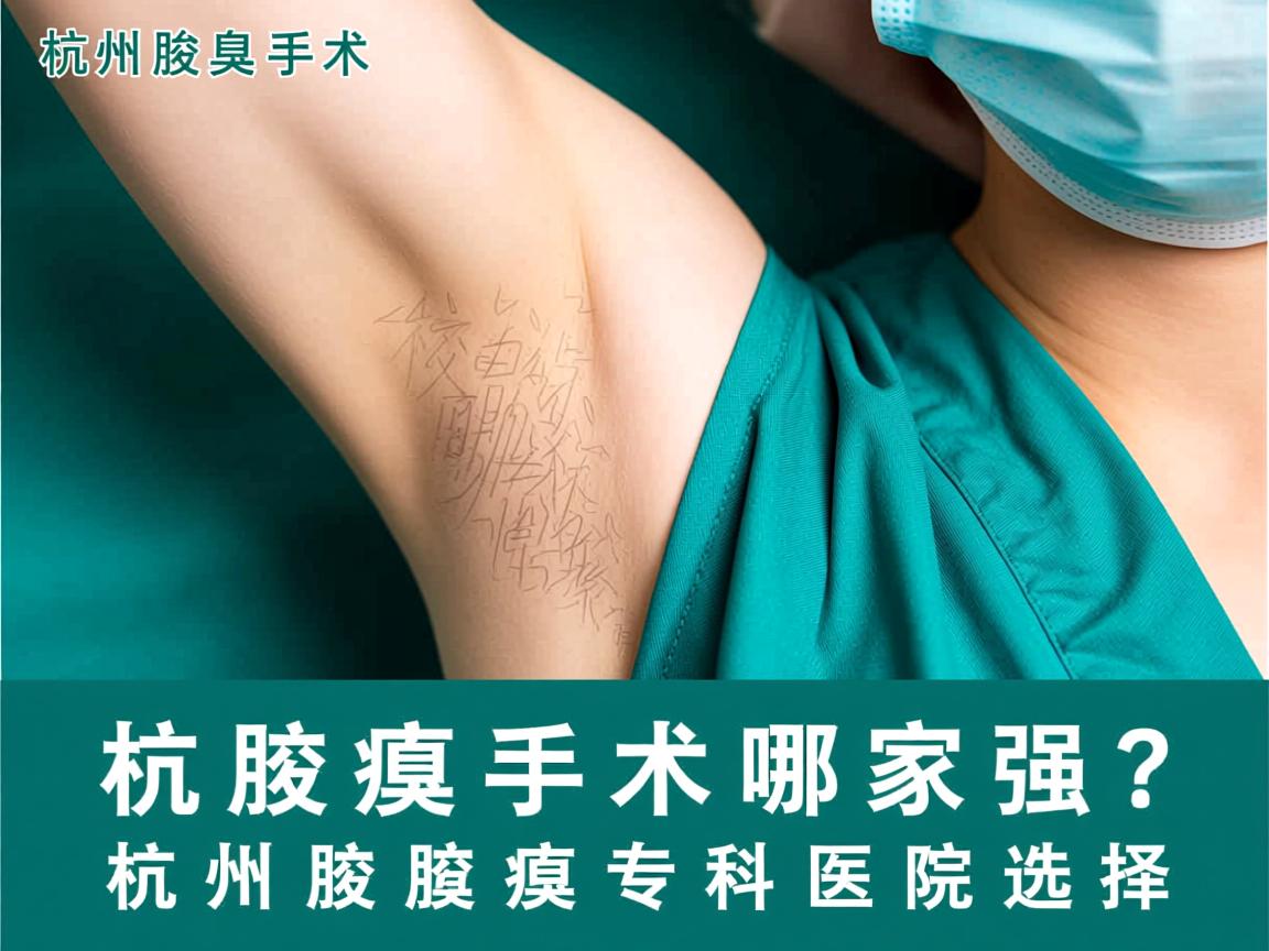 杭州腋臭手术哪家强？深度解析杭州腋臭专科医院选择