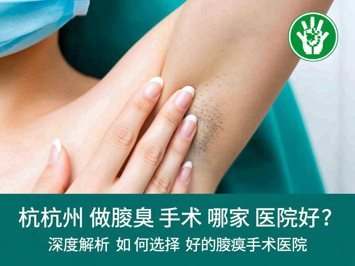 杭州做腋臭手术哪家医院好？深度解析如何选择好的腋臭手术医院