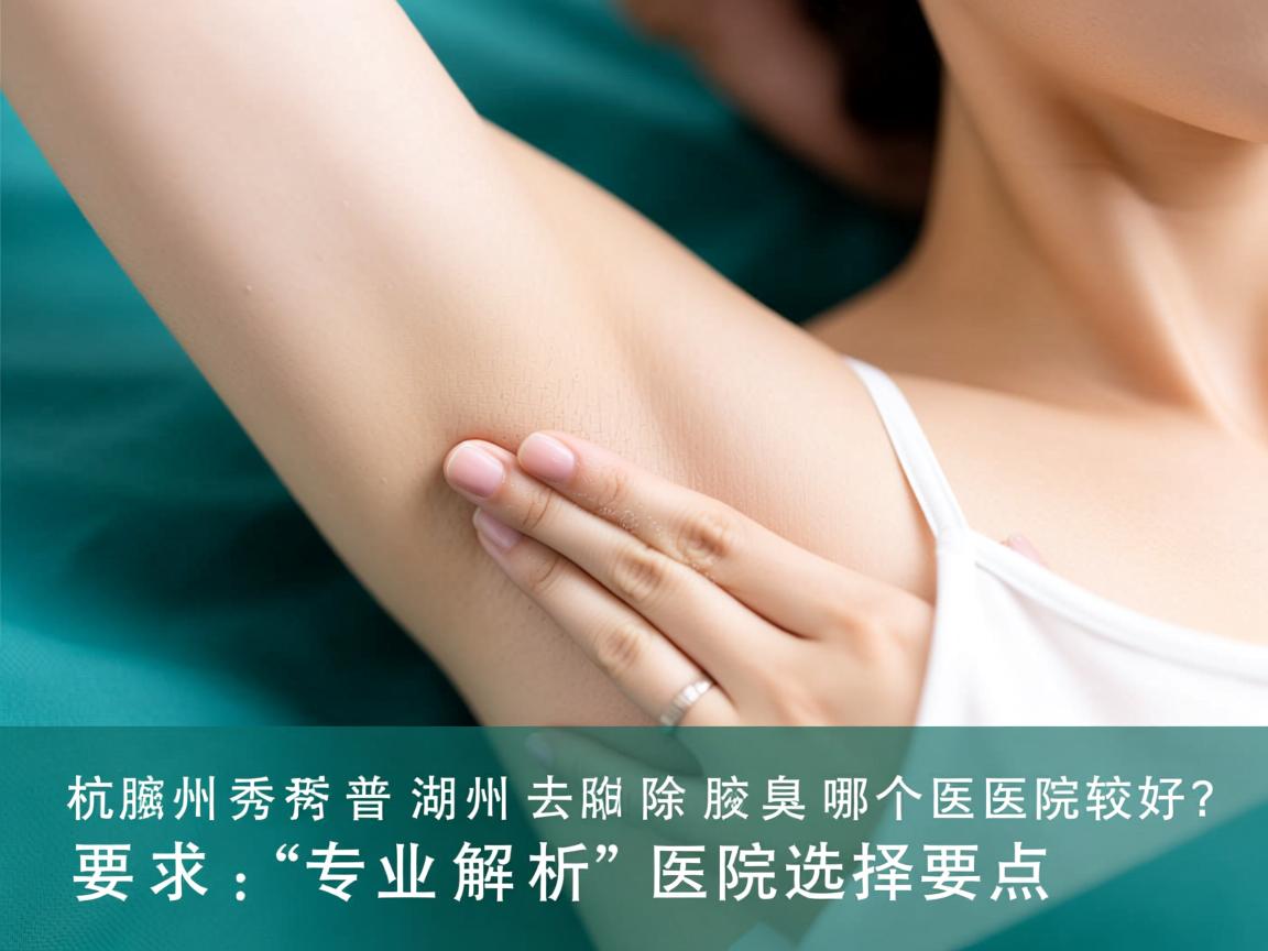 杭州腋秀科普，湖州去除腋臭哪个医院较好？专业解析医院选择要点