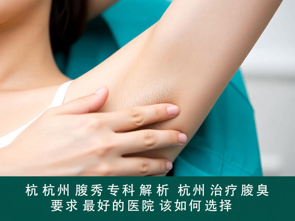 杭州腋秀专科解析，杭州治疗腋臭最好的医院该如何选择