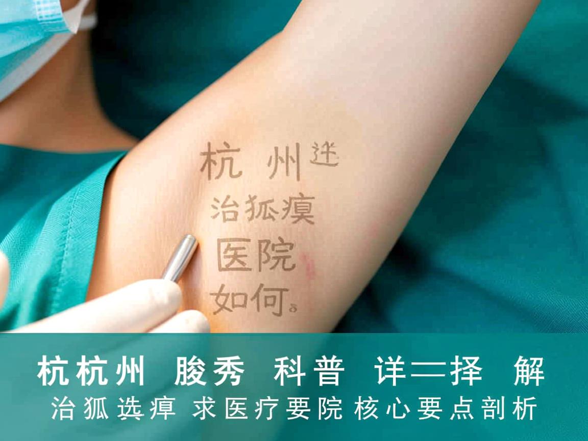 杭州腋秀科普，详解杭州治狐臭医院如何选择，治狐臭医院核心要点剖析