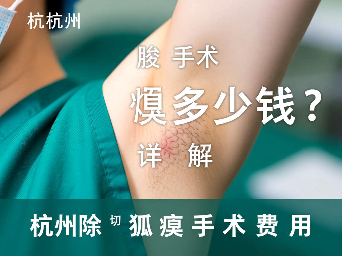杭州腋臭手术多少钱？详解杭州切除狐臭手术费用