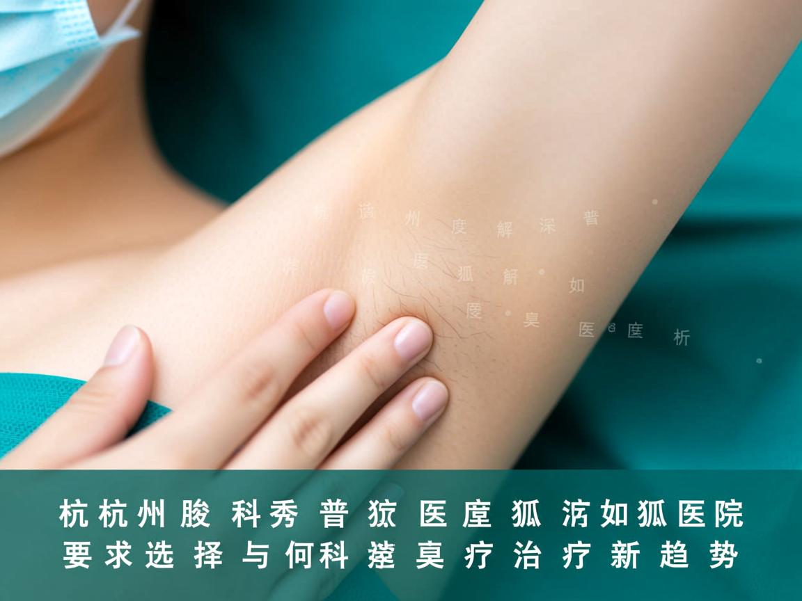 杭州腋秀科普，深度解析杭州治狐臭医院如何选择与狐臭治疗新趋势