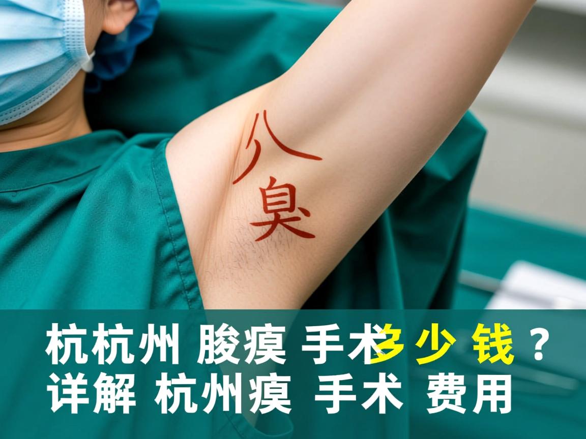 杭州腋臭手术多少钱？详解杭州腋臭手术费用