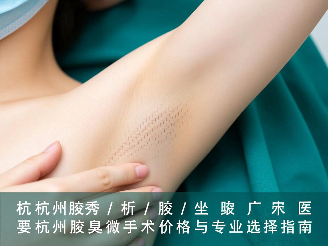 杭州腋秀解析，杭州腋臭微创手术价格与专业选择指南