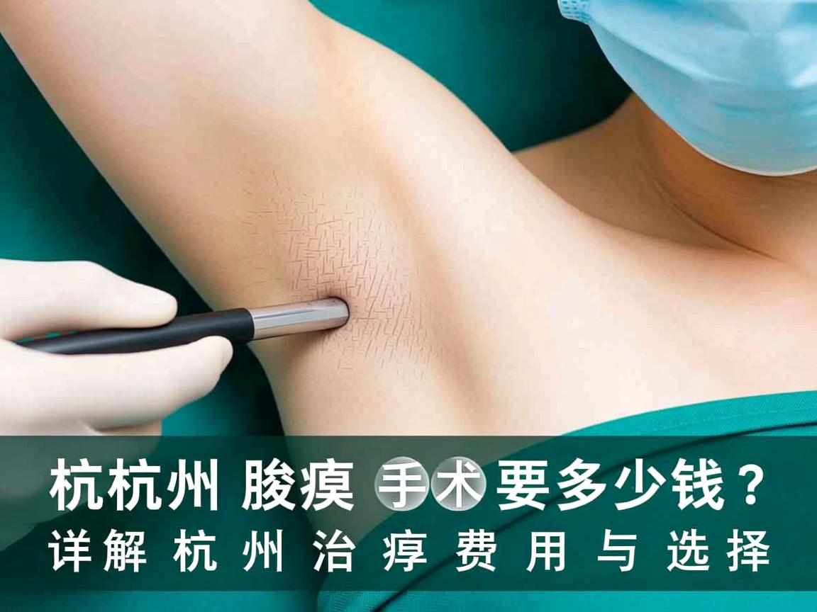 杭州腋臭手术要多少钱？详解杭州治腋臭的费用与选择