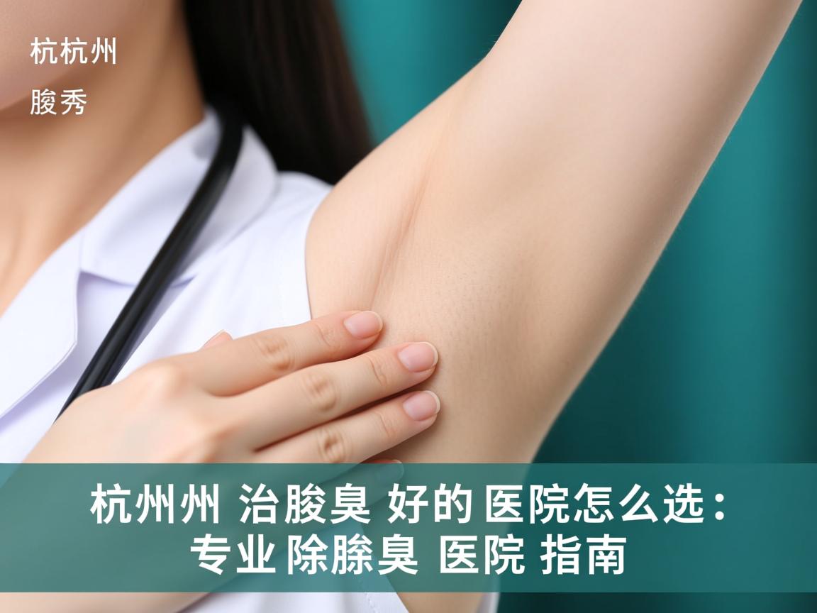 杭州腋秀解析，杭州治腋臭好的医院怎么选，专业除腋臭医院指南