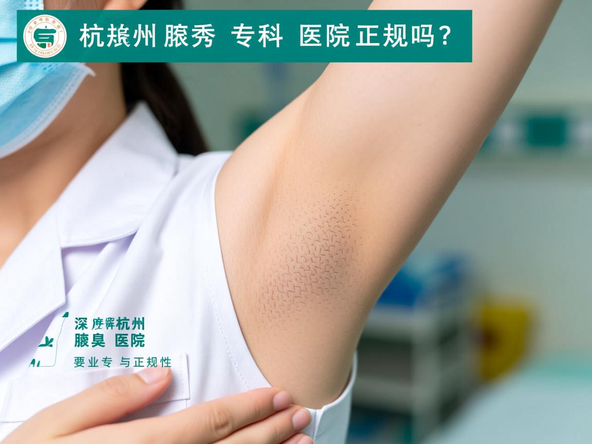 杭州腋秀腋臭专科医院正规吗？深度解析杭州腋臭医院的专业与正规性