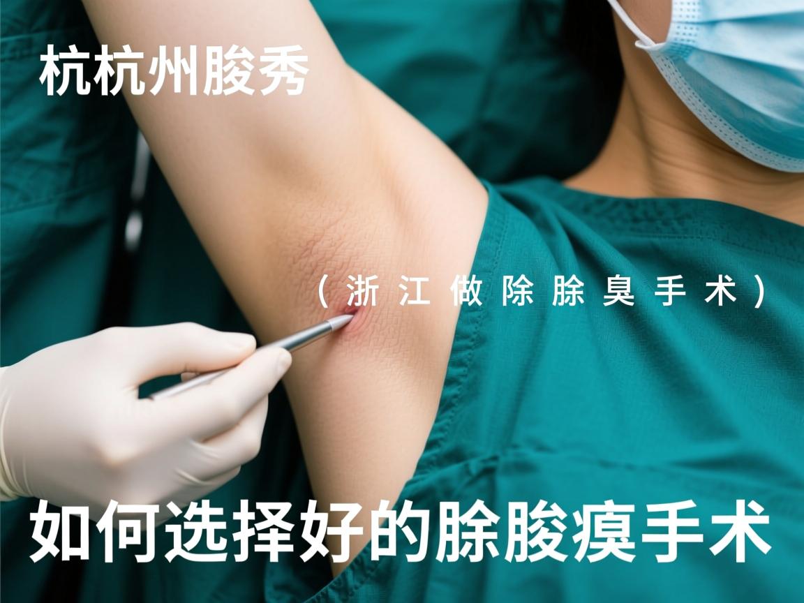 杭州腋秀解析，在浙江做除腋臭手术，如何选择好的除腋臭手术