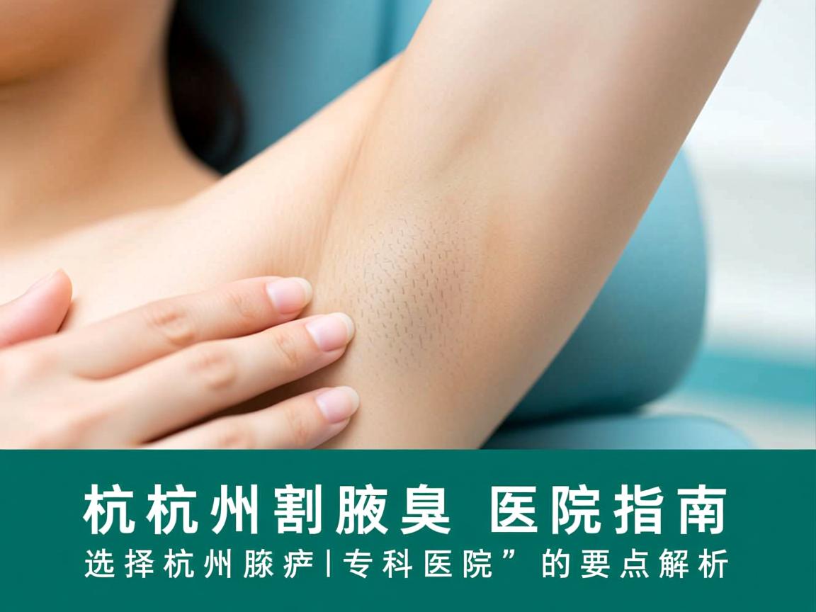 杭州割腋臭医院指南，选择杭州腋臭专科医院的要点解析