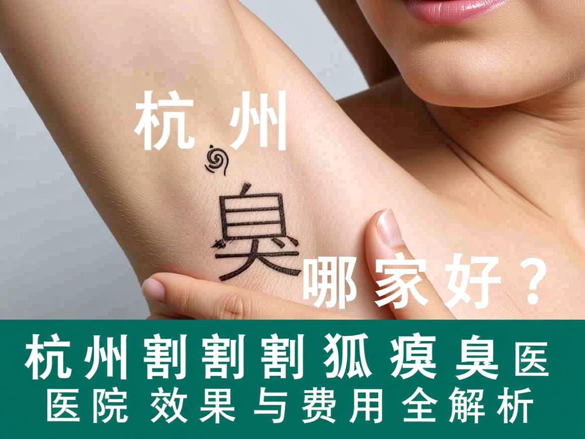 杭州割狐臭哪家好？杭州割狐臭医院效果与费用全解析