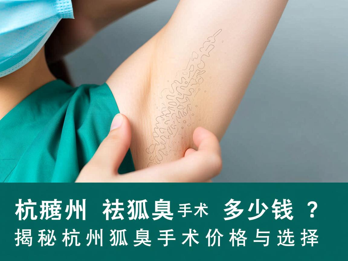 杭州祛狐臭手术多少钱？揭秘杭州狐臭手术价格与选择