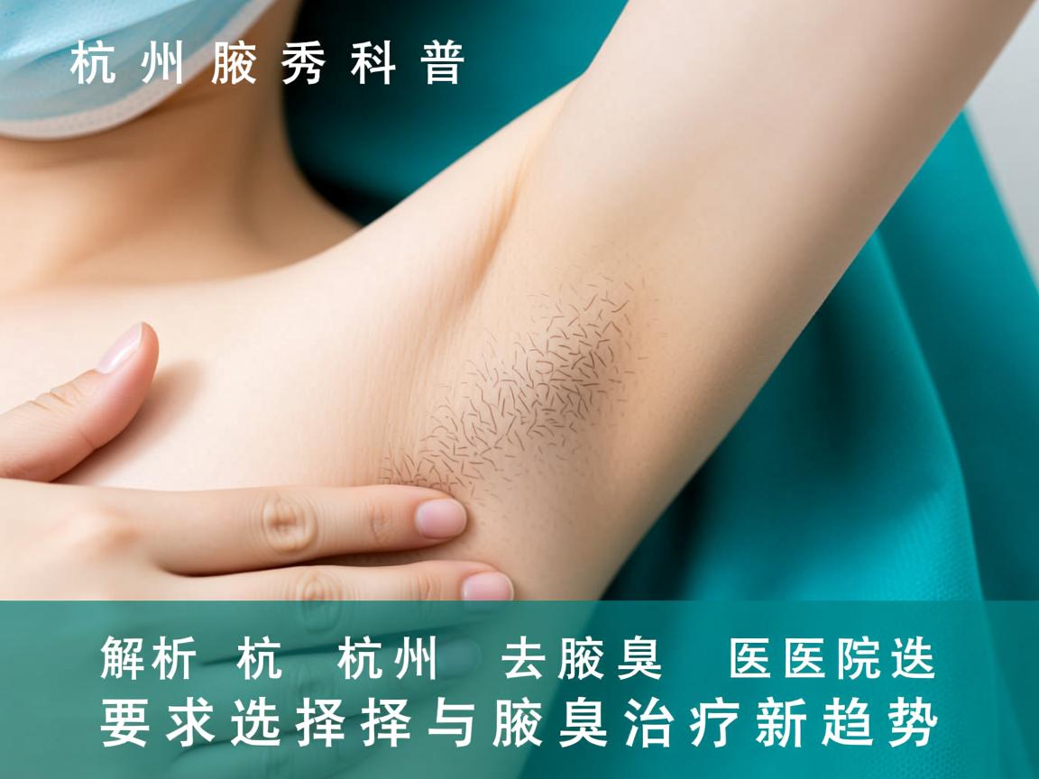 杭州腋秀科普，解析杭州去腋臭医院的专业选择与腋臭治疗新趋势