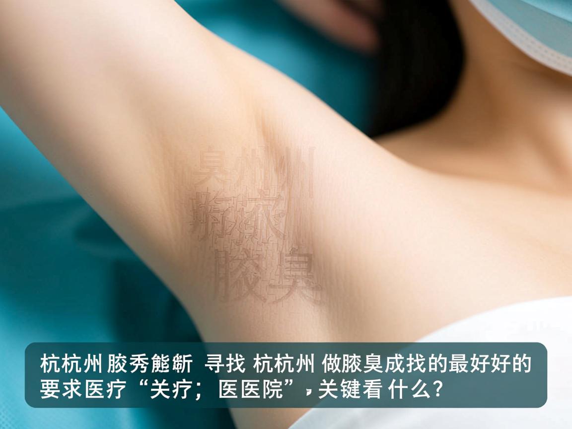 杭州腋秀解析，寻找杭州做腋臭最好的医院，关键看什么？
