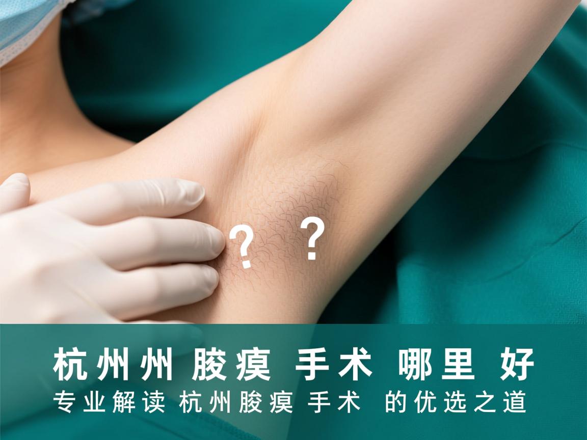 杭州腋臭手术哪里好？专业解读杭州腋臭手术的优选之道