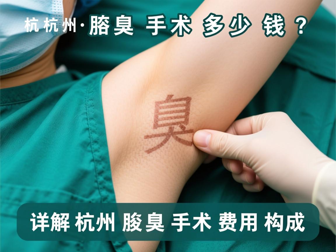 杭州腋臭手术多少钱？详解杭州腋臭手术费用构成