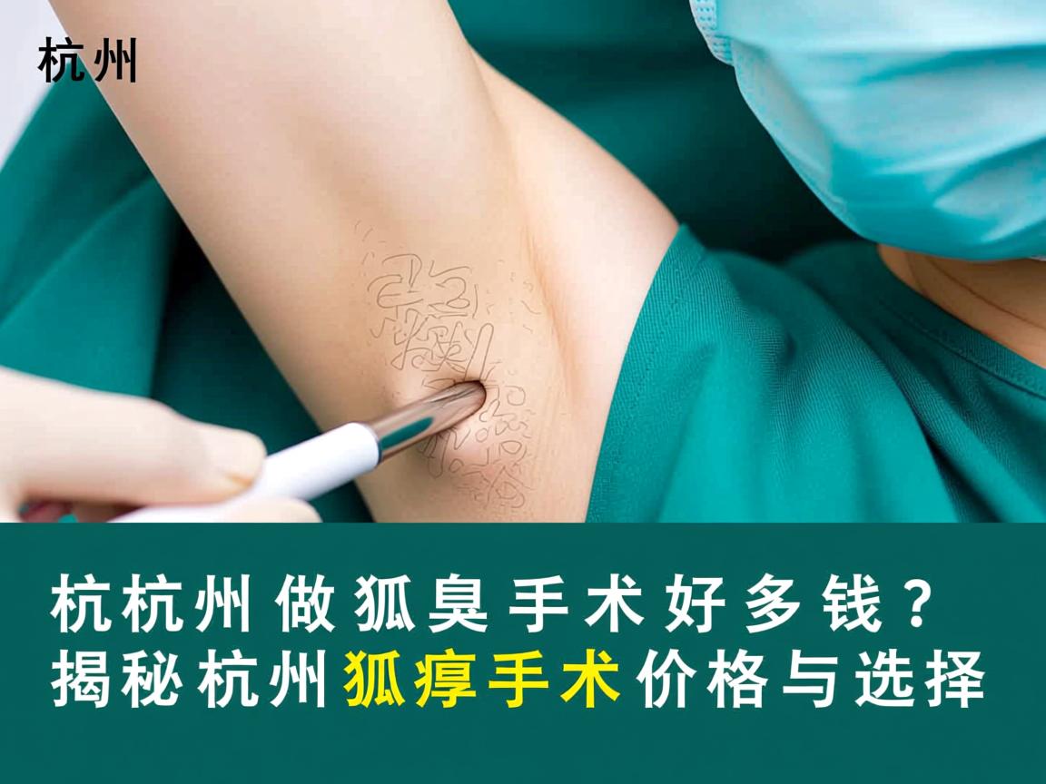 杭州做狐臭手术好多钱？揭秘杭州狐臭手术价格与选择