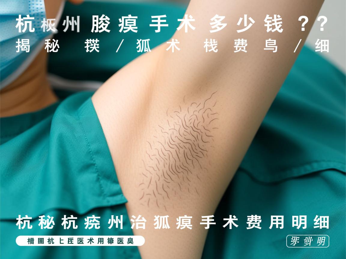 杭州腋臭手术多少钱？揭秘杭州治狐臭手术费用明细