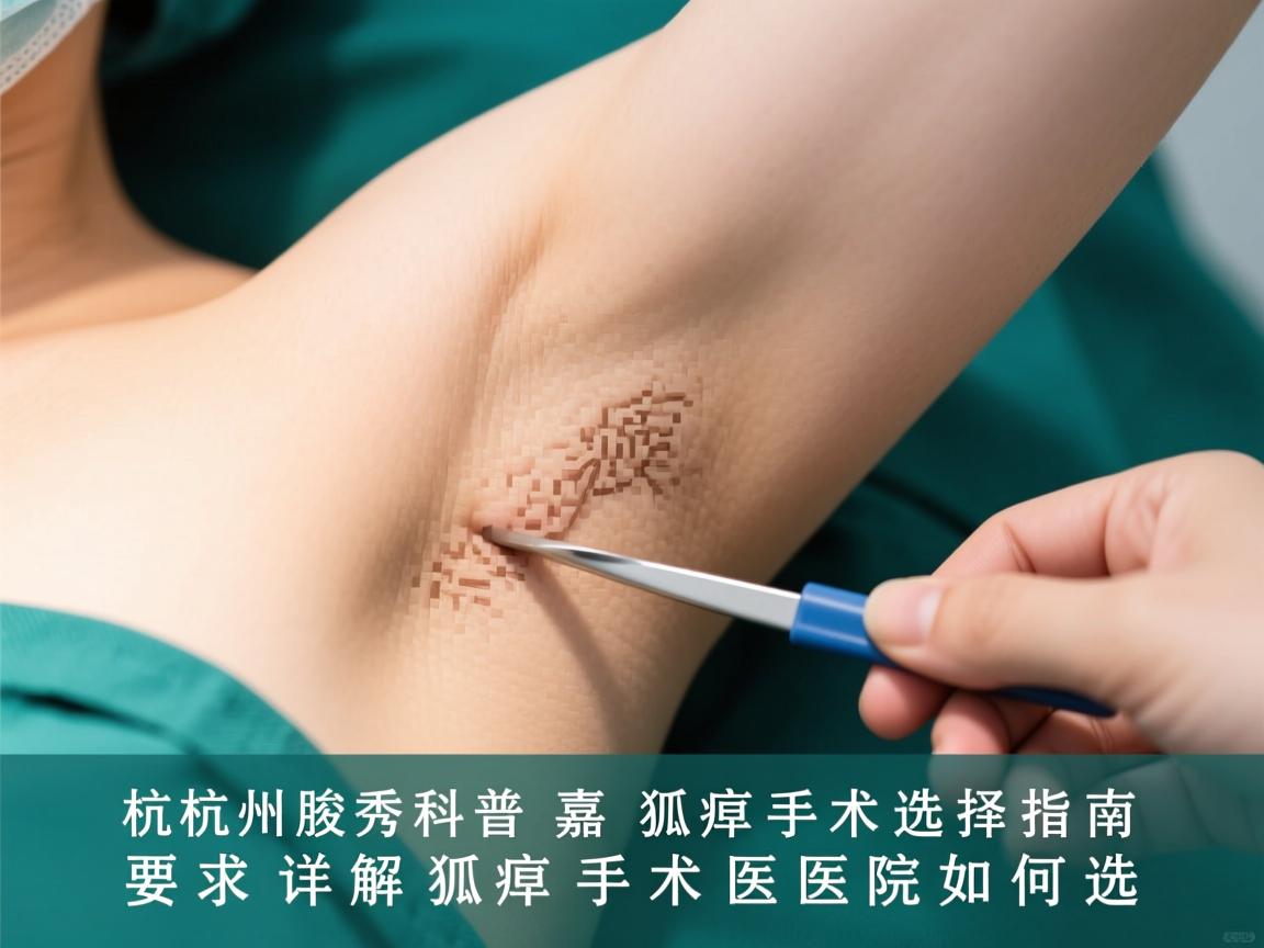 杭州腋秀科普，嘉兴狐臭手术选择指南，详解狐臭手术医院如何选
