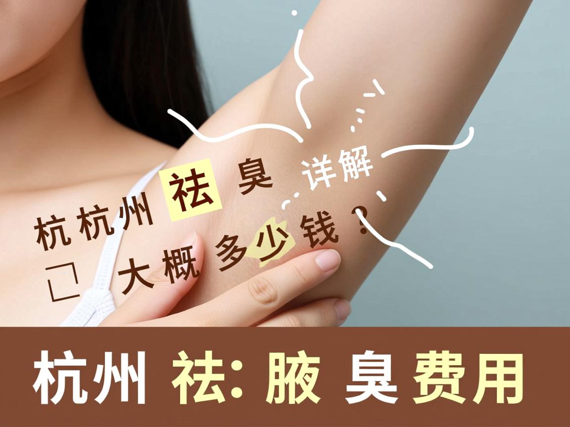 杭州祛腋臭大概多少钱？详解杭州祛腋臭费用
