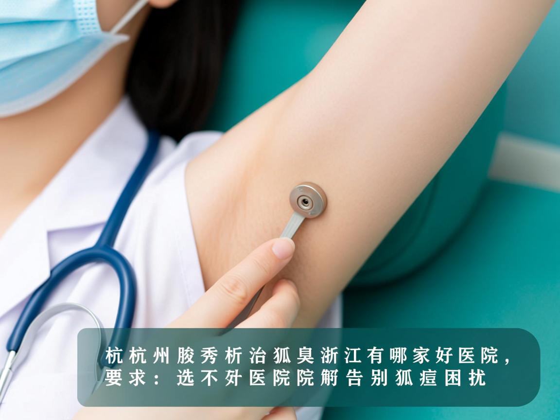 杭州腋秀解析，治狐臭浙江有哪家好医院，选对医院告别狐臭困扰