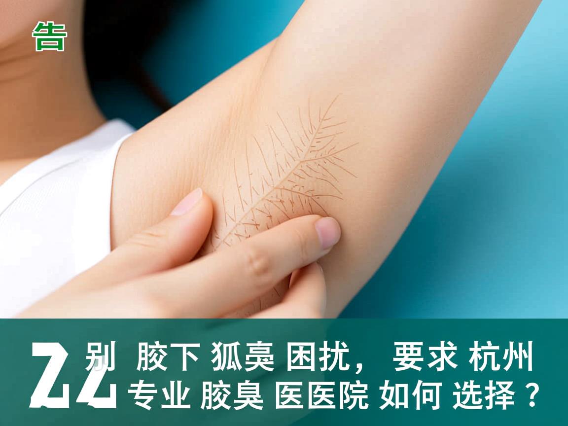 告别腋下狐臭困扰，杭州专业腋臭医院如何选择？