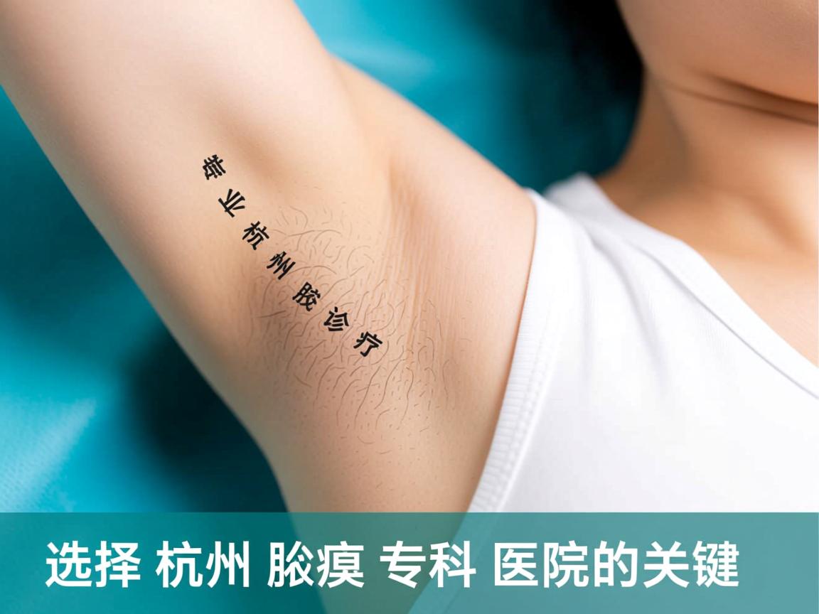 杭州腋秀解析，专业腋臭诊疗，选择杭州腋臭专科医院的关键
