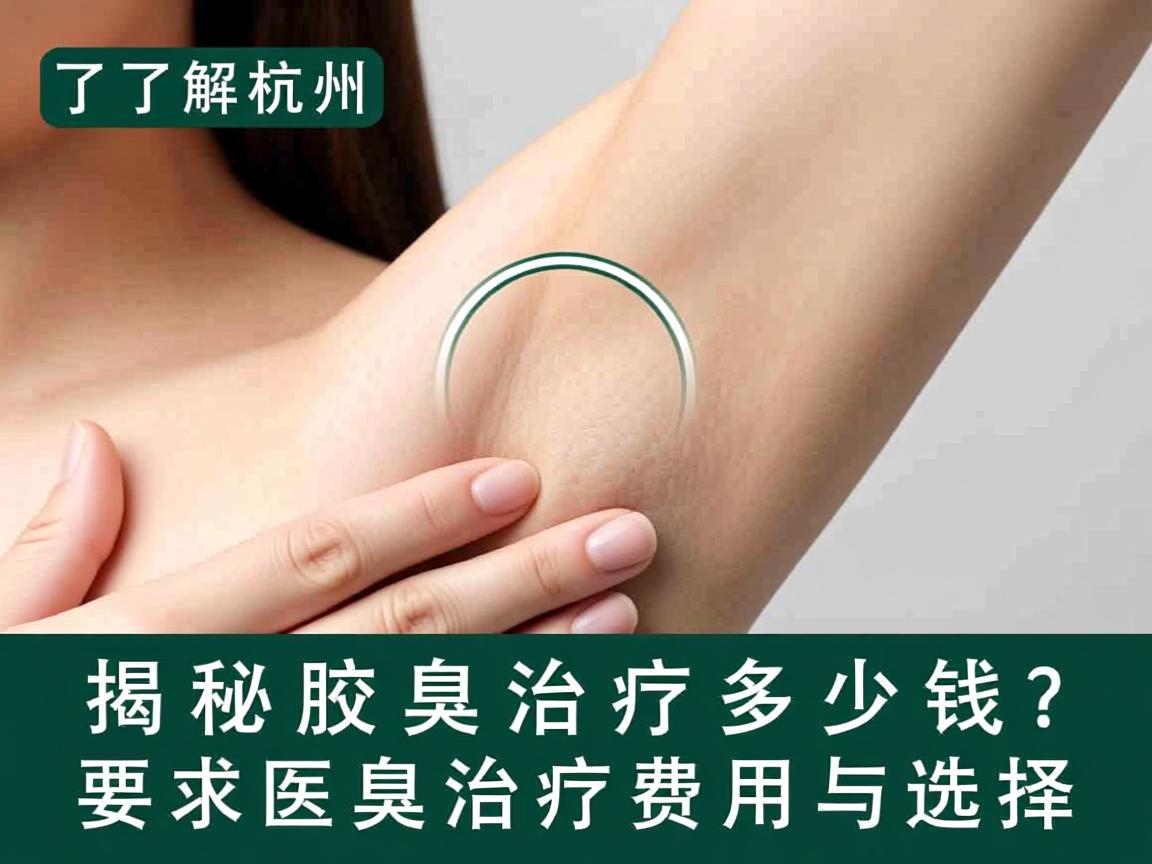 了解杭州腋臭治疗多少钱？揭秘腋臭治疗费用与选择