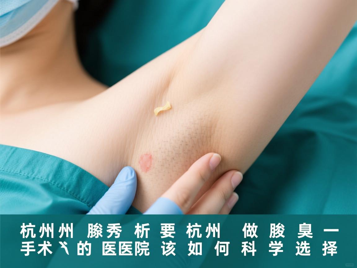 杭州腋秀解析，杭州做腋臭手术的医院该如何科学选择