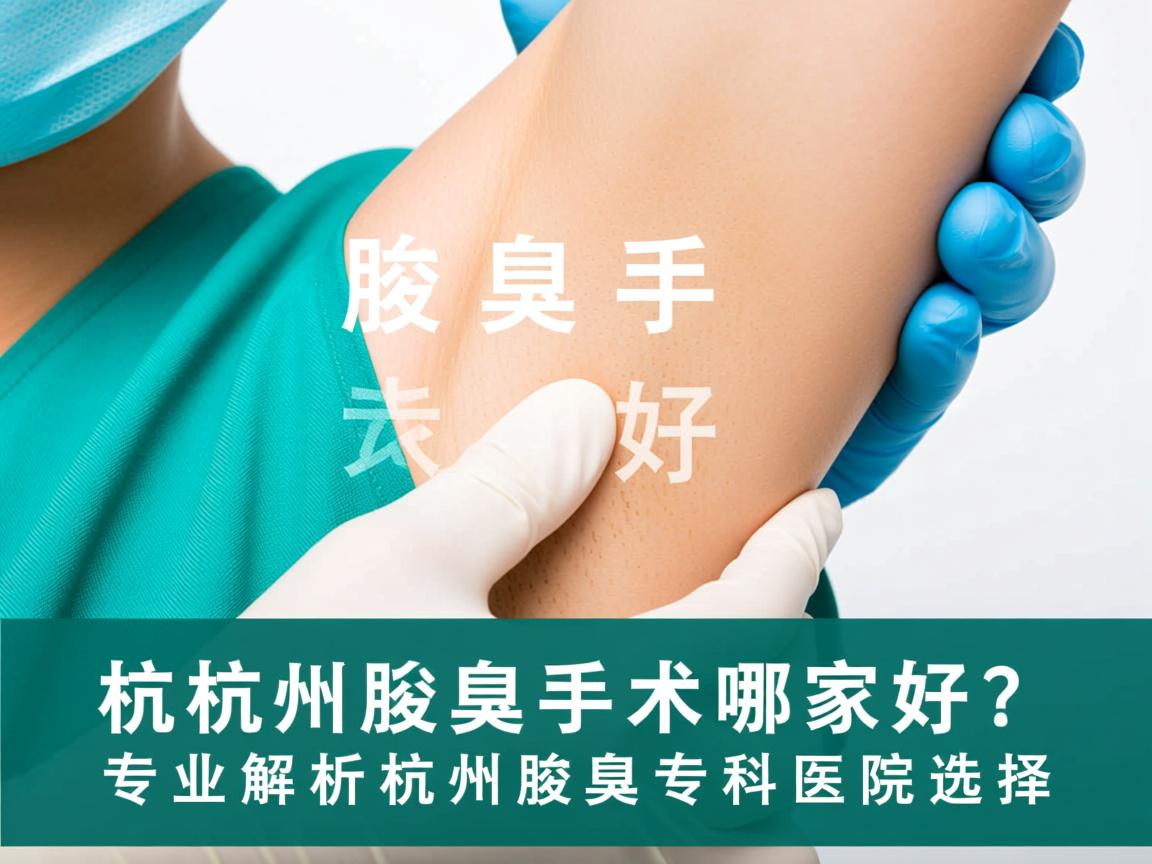 杭州腋臭手术哪家好？专业解析杭州腋臭专科医院选择