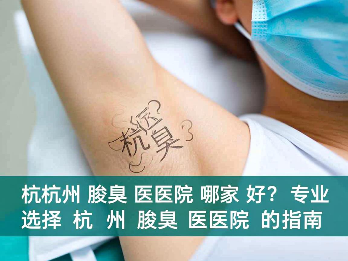 杭州腋臭医院哪家好？专业选择杭州腋臭医院的指南