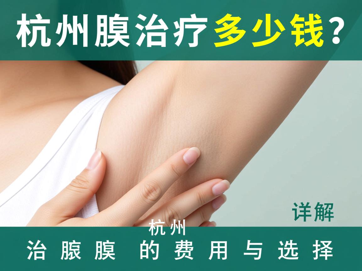 杭州腋臭治疗多少钱？详解杭州腋臭治疗的费用与选择
