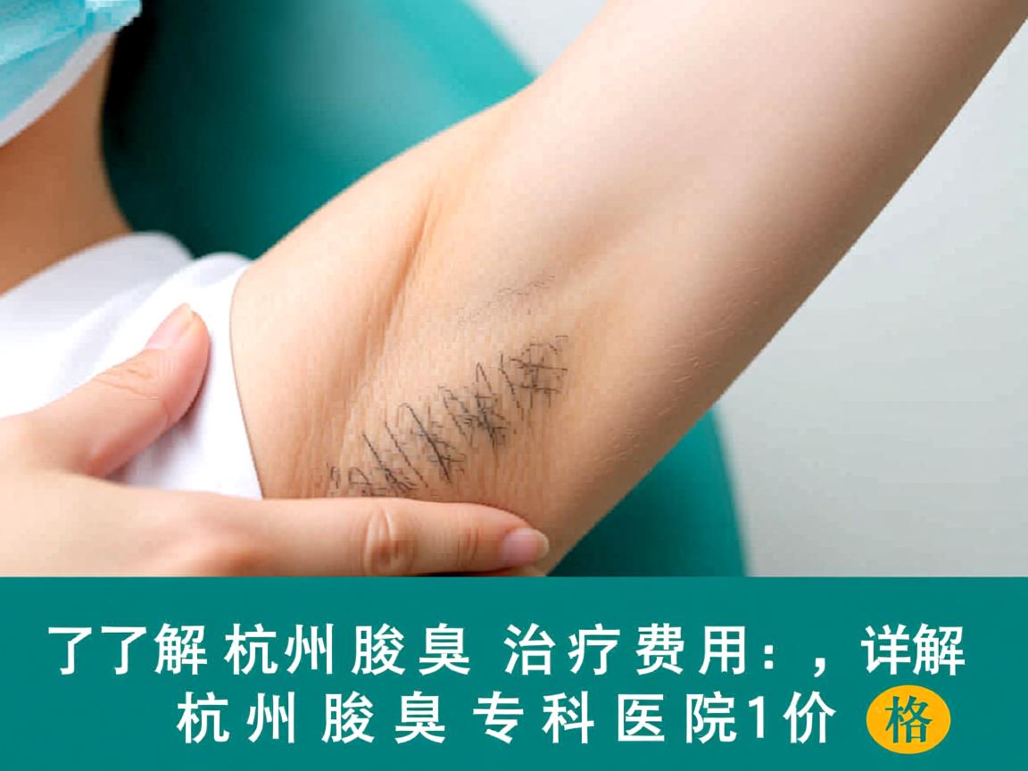 了解杭州腋臭治疗费用，详解杭州腋臭专科医院价格