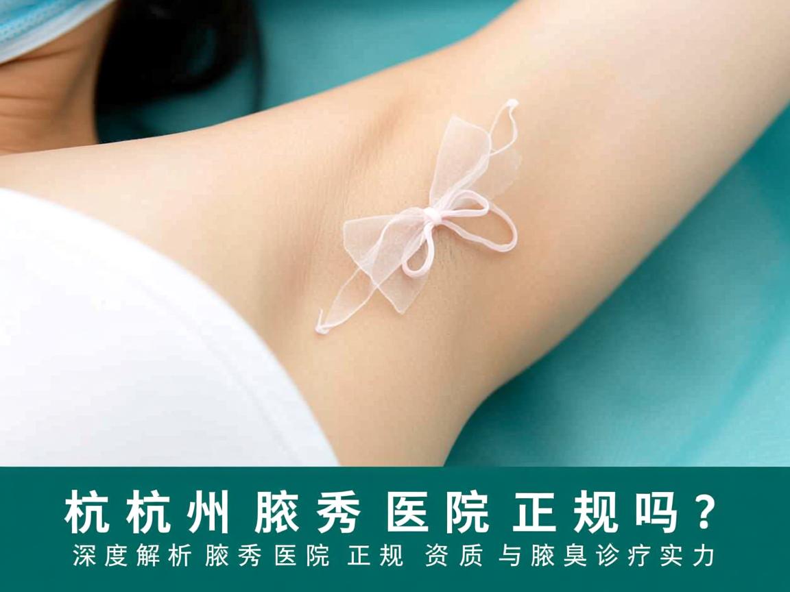 杭州腋秀医院正规吗？深度解析腋秀医院正规资质与腋臭诊疗实力