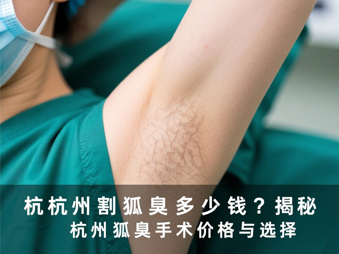 杭州割狐臭多少钱？揭秘杭州狐臭手术价格与选择