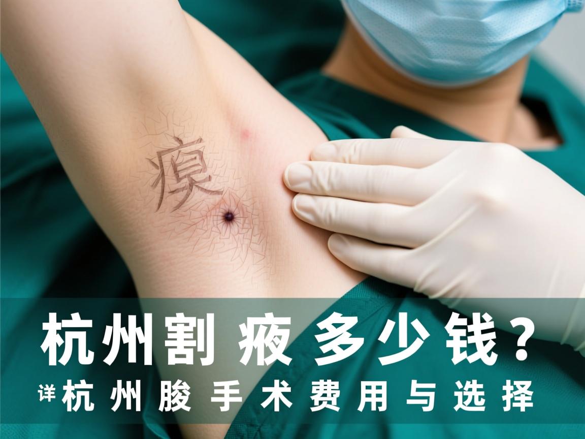 杭州割腋臭多少钱？详解杭州腋臭手术费用与选择