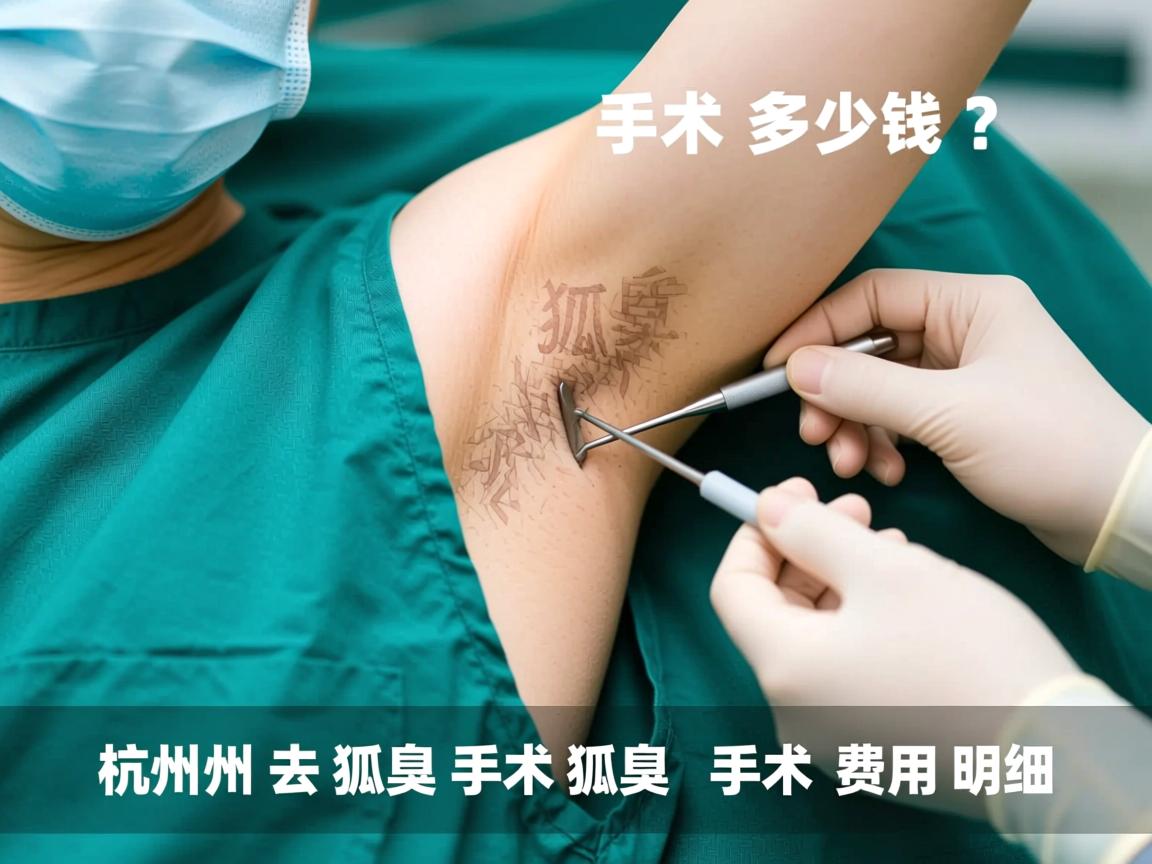 杭州去狐臭手术多少钱？解析杭州狐臭手术费用明细